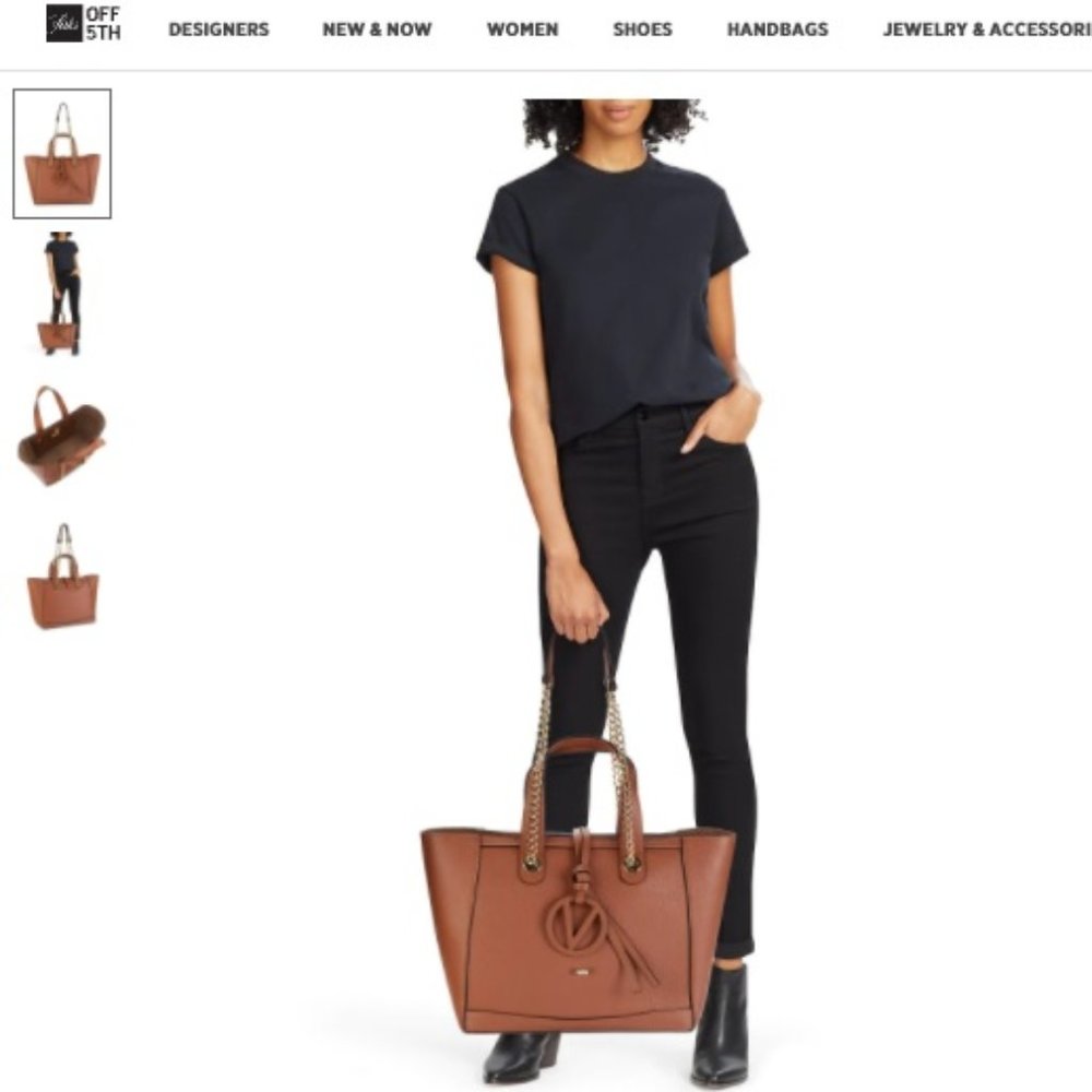 (SOLD) $459 *NEW* Valentino by Mario Valentino Leather Tote - Picture 13 of 15